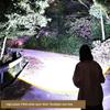12000LM XHP160 LED+COB White/red Light Outdoor  Strong Lamp Flashlight USB-C Charging Aluminum Alloy with Side Lights LED Torch
