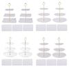 3-Tier Cupcake Stand Holder Plastic Serving Platter for Afternoon Tea Dessert Display Stand for Weddings Parties