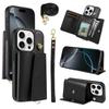 Чехол-кошелек из искусственной кожи для iPhone 16, 15, 14, Plus, 13, 12, 11 Pro Max, ремешок на запястье с держателем для карт, защитный чехол