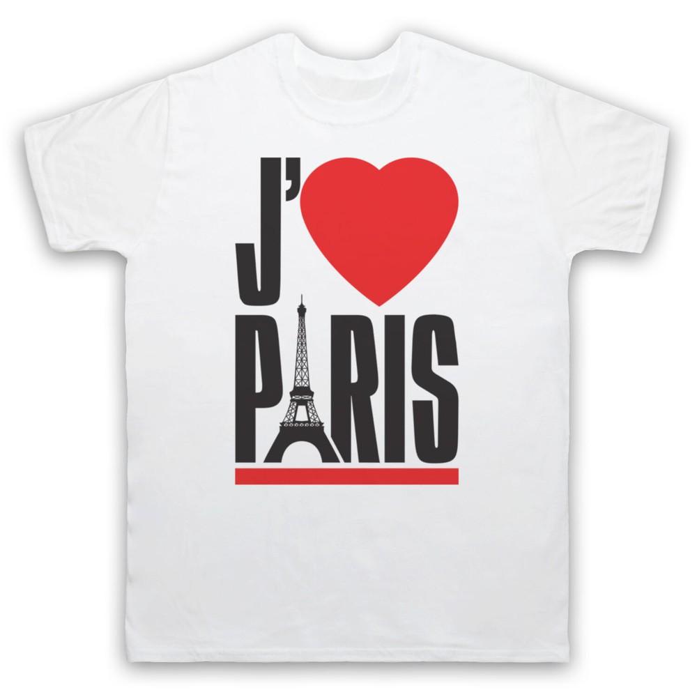 J'Adore Paris Я люблю Слоган Французский Город Эйфелева Башня Мужская и Женская Футболка