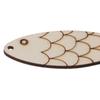 Wooden Wooden Fish Cutouts 10*3.6cm Fish Shaped Wood Cut Out  For Birthday