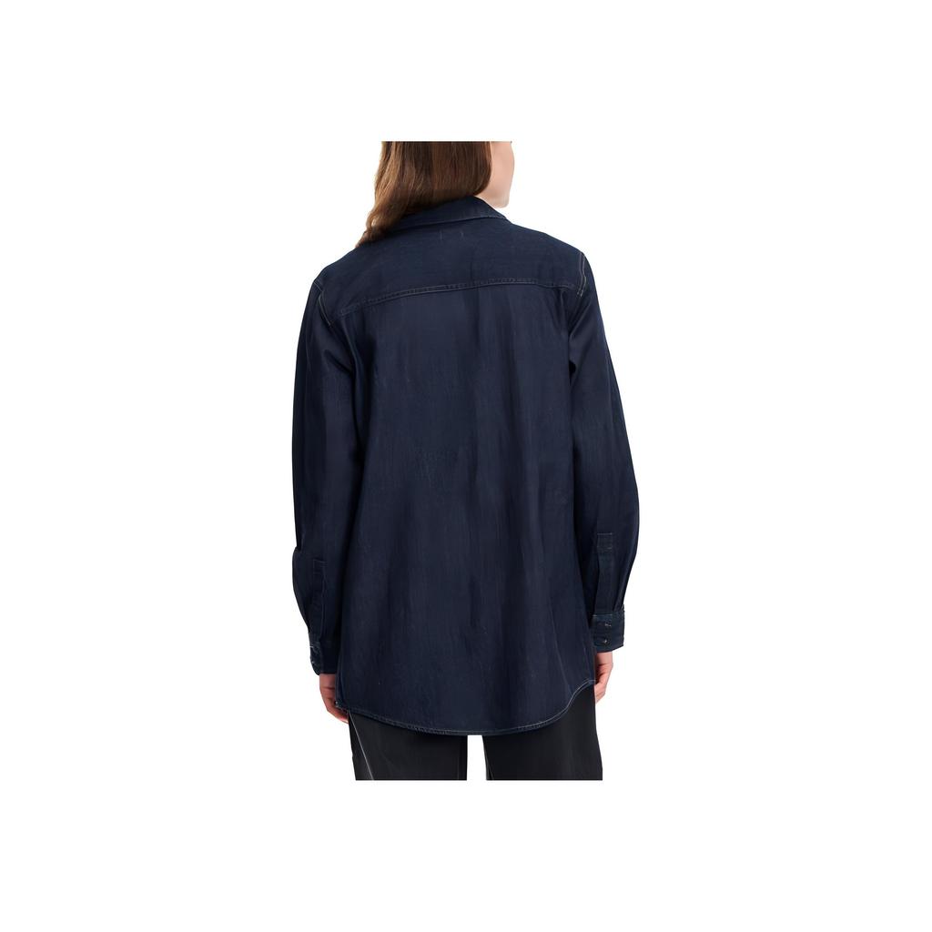 Рубашка джинсовая однотонная с длинным рукавом Levis, женская, темно-синяя A3372-0000
