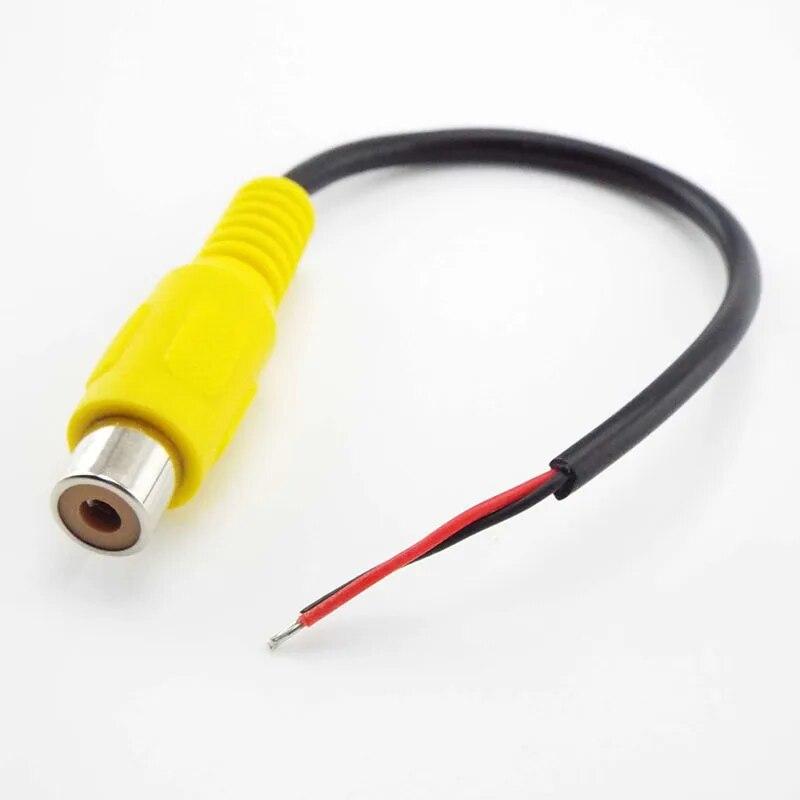 Car Connector Rca Female / Male Audio Cable 1way 2way Adapter Av Single Video Plug Stereo Extension Wire Diy Tools