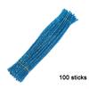 100Pcs Glitter Chenille Stems Flexible Bendable Plush Tinsel Stems Kids Educational DIY Craft Supplies Toys Crafting