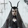 Halloween Gothic Queen/ Dark Horns Mesh Headband Party Dance Performance Dress Up Holiday Hair Accessories Props