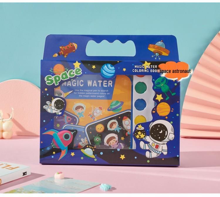 Набор детской книги-раскраски для рисования водой - Игрушка-раскраска для малышей для подарка на 1 июня