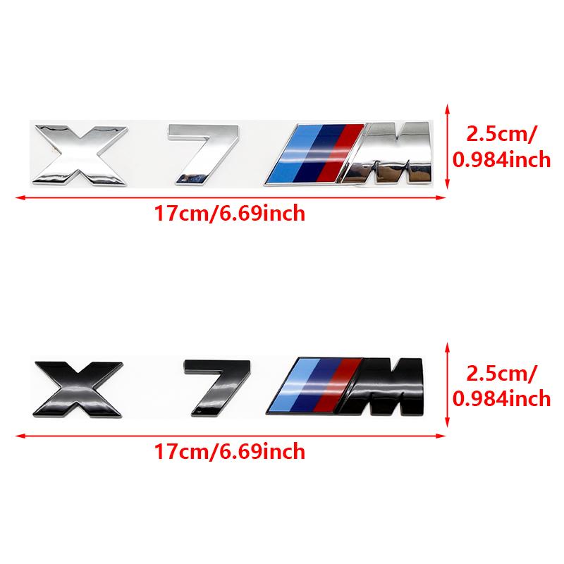 SQLI6 ABS Car Trunk Badge Emblem M Series Numbers For BMW X3M X2M X5M M6 X4M F48 G01 E84 E83 F39 F10 F30 G11 Auto Tuning Accessories