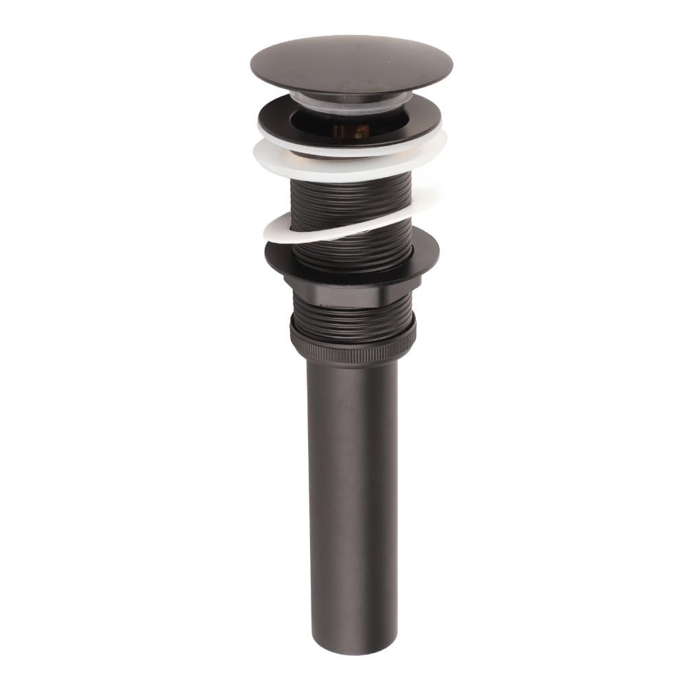 Push Button Drain Stopper Matte Black Vessel Sink Drain Easy Install Drain Assembly  Vanity Sink