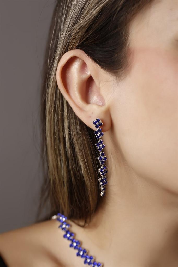 Женские модные посеребренные серьги с висячими камнями для приглашения на свадьбу, помолвку, вечернее платье