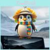 Scarf Hat Cute Penguin Cartoon Pattern Pendant Car Decoration Accessories