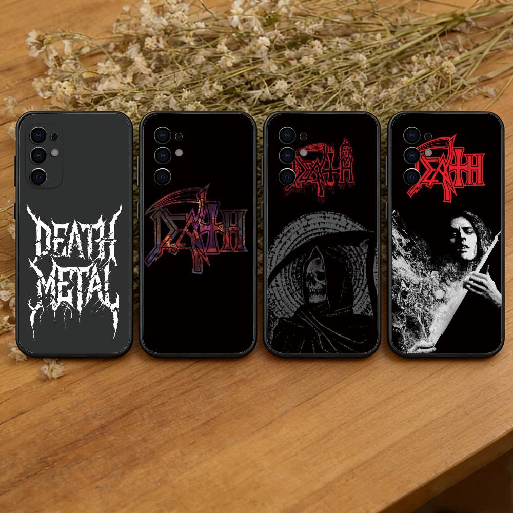 M-Metal B-Band D-Death Phone Case Black Silicone Soft For Samsung S25,S24,S21,S22,S23,S30,Ultra,S20,Plus,Fe,Lite