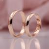 Rose Gold Color Smooth Romantic Simplicity Couple Rings Women Men Wedding Party Unique Ring