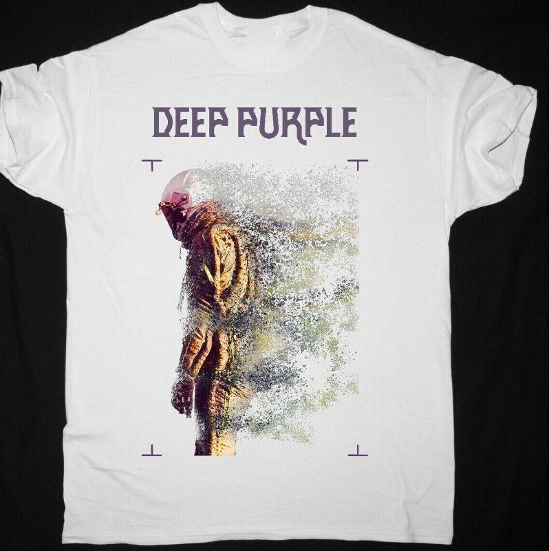 Vintage Deep Purple Music Band Cotton White All Size Unisex Shirt BL836