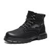 High Top Boots Men's Leather Shoes Fashion Motorcycle Ankle Boots for Men Winter Boots Man Shoes Lace-Up Botas Hombre