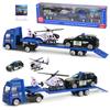 1/64 Trailer Truck Set, Paint Spraying Alloy Engineering Car Alloy ABS Simulation Mini for Family Interaction