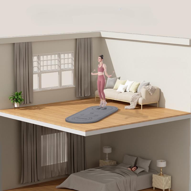 Утолщенная и расширенная площадка для скакалки, спортивные противоударные и бесшумные бытовые напольные коврики для занятий спортом, танцами, противоскользящий водонепроницаемый коврик для йоги