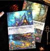30 шт. Фэнтезийная Территория Junk Journal Скрапбукинг Материалы Бумага Блокноты для Заметок Карточки Ретро Фон Декорация