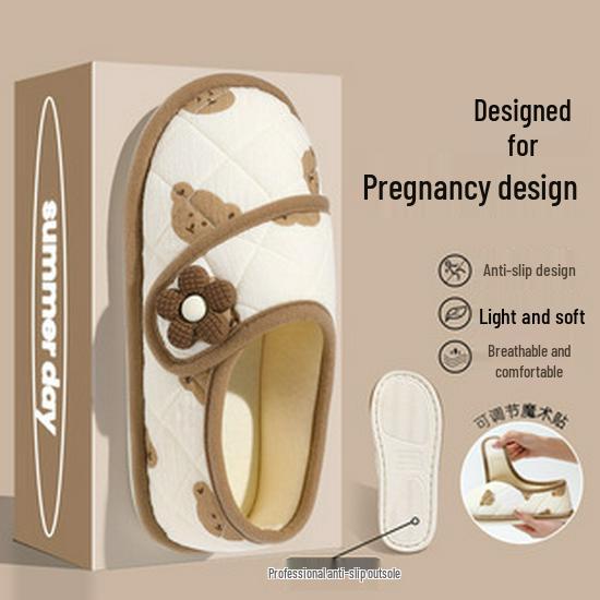 Зимние хлопковые тапочки с толстой нескользящей подошвой - Милый мультяшный дизайн для пар