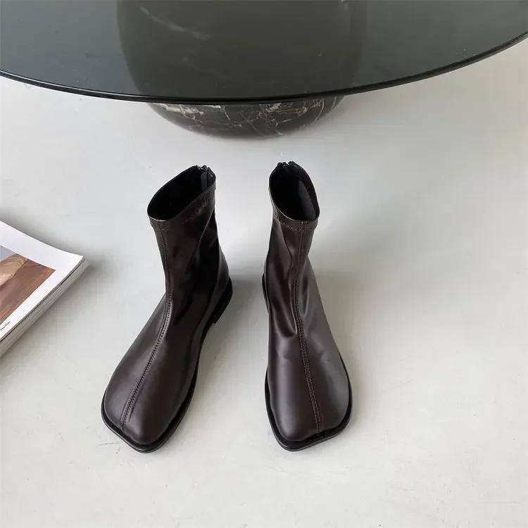 Woman Elastic Boots Fashion Ladies Thick Bottom Ankle Luxury Designer Female Boots Nre Autumn Winter Women's Chelsea Boots 2024
