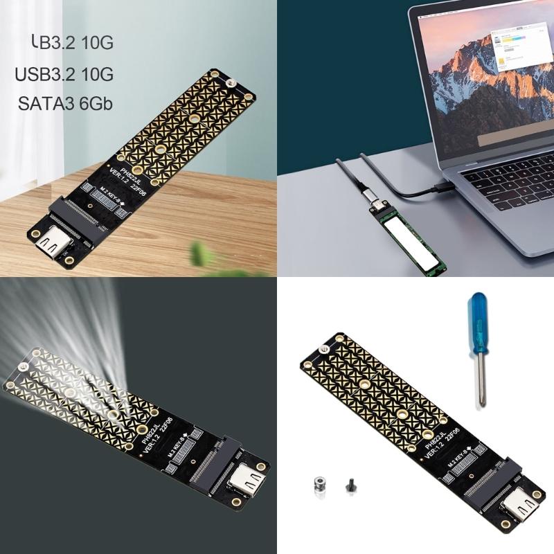 Адаптер-карта M.2 B Key SSD на USB 3.2 Type C 10G, карта расширения, адаптер-конвертер для 2230/2242/2260/2JMS580 Райзеры Ca