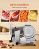 Commercial Meat Slicer, 240W Electric Deli Food Slicer with 250mm Carbon Steel Blade, Built-In Sharpener & 0-12mm Adjustable Thickness for Frozen