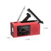 Portable Solar Power Emergency Radio USB Charger FM AM Hand-cranked Radio Plastic SOS Alarm LED Flashlight Outdoor