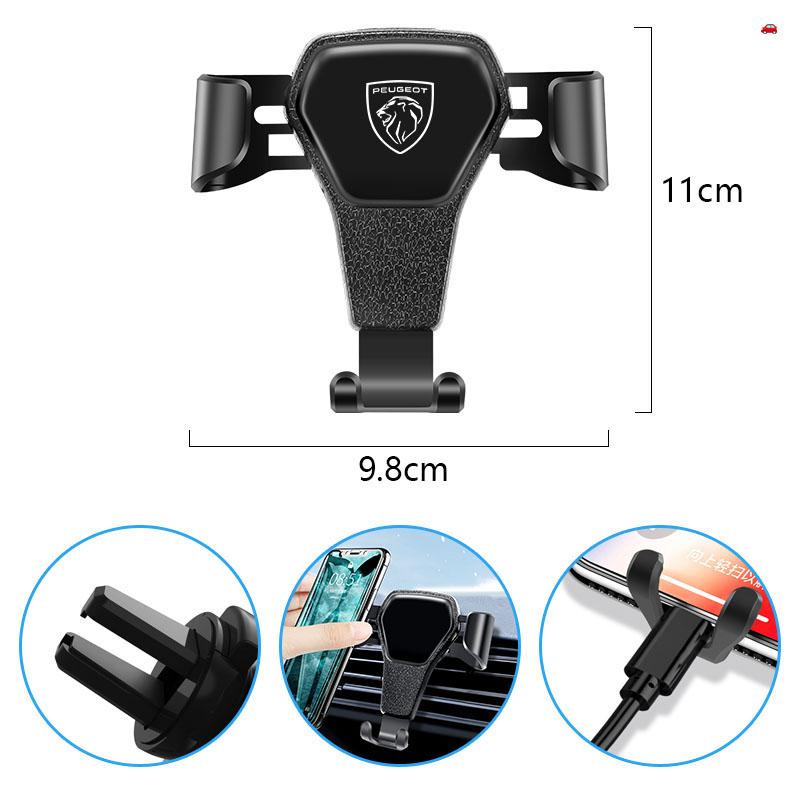 Stickers Gravity Car Holder Phone Air Vent Clip Mount Cell Stand Valve Stem For Peugeot 5008 408 308 Landtrek 208 2008 3008 508
