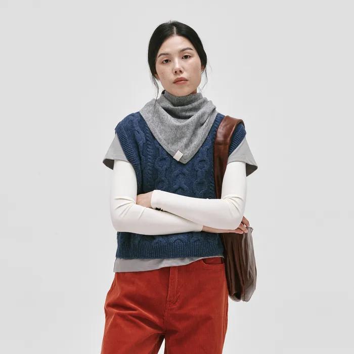 CASHMERE TRIANGLE MUFFLER_6color