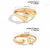 Smooth Surface Open Bangle Light Luxury Geometric Bracelet Water Drop Shaped Bangles  Decoration