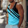 Mens Summer Surf Beach Tank Top  Casual Breathable Sleeveless Top Loose Print Tank Top