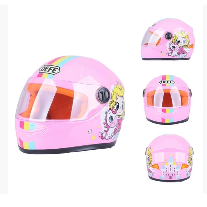 Children Helmet Motorcycle Helmets Scooter Helmet Sunshade Sun Protection Crash Helmet Boy and Girl Kid Lovely 42-52CM