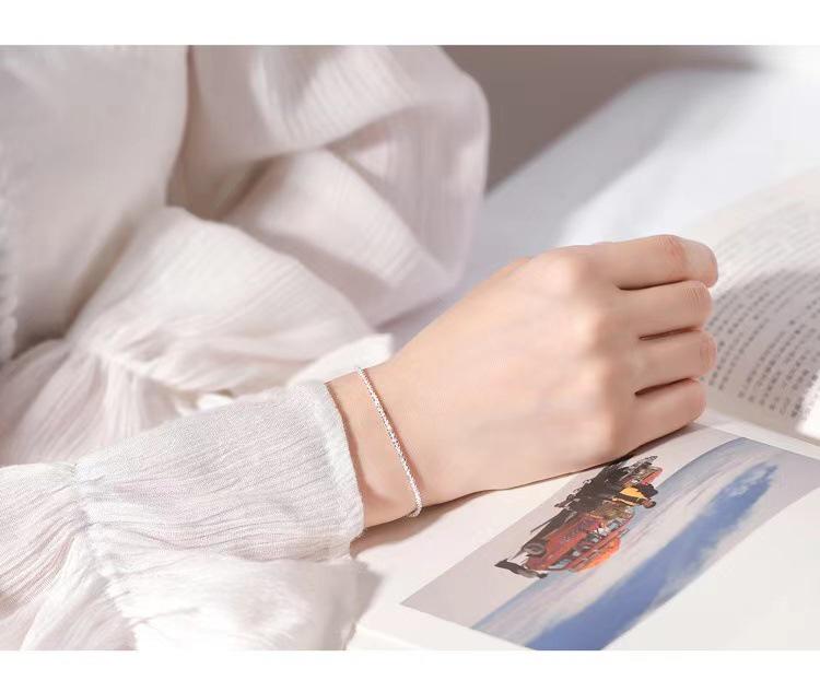 Браслет из стерлингового серебра 925 пробы «Звездное небо» для женщин - Летний корейский стиль мори, простые и модные украшения для рук