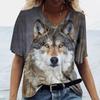 Летняя женская футболка Animal Wolf Clothing 3D Printed T Shirt