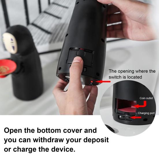 No Face Man Piggy Bank Cartoon Faceless Man Swallowing Coin Storage Container Electric Money Saving Box Decoration Anime Fans Gift