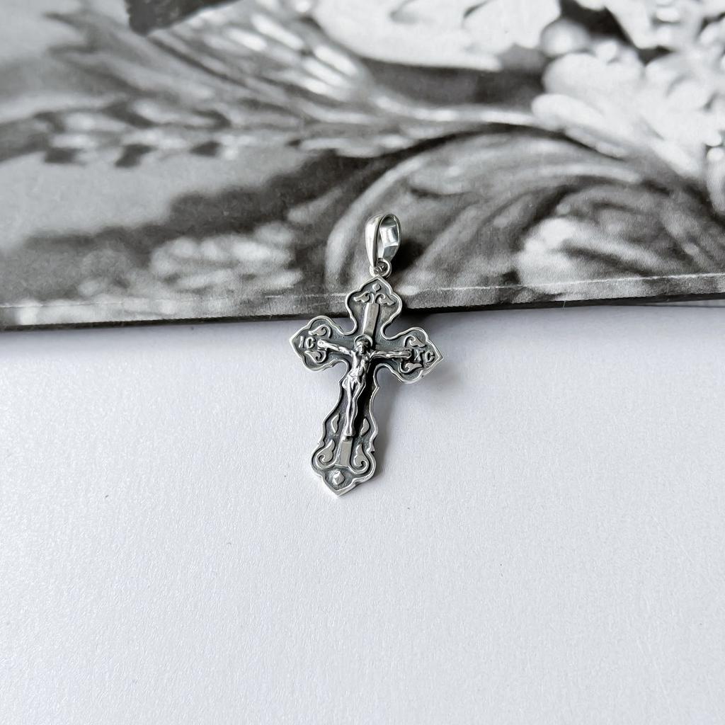 Серебряный крестик без камней (2156796)