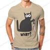 Black Cat What With Knife  Halloween Tshirt Homme Unisexs Clothes Cotton T Shirt For Unisex