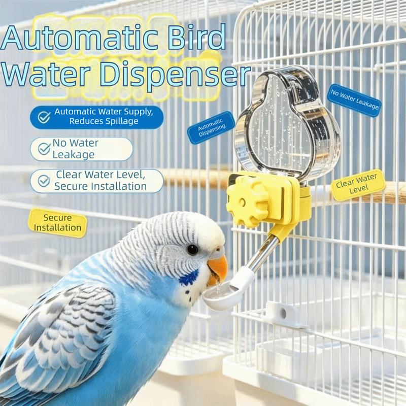 Leak Proof Automatic Bird Water Dispenser Drip Free Vertical Bird Cage Drinking Feeder Gravity Fed Cloud Shaped