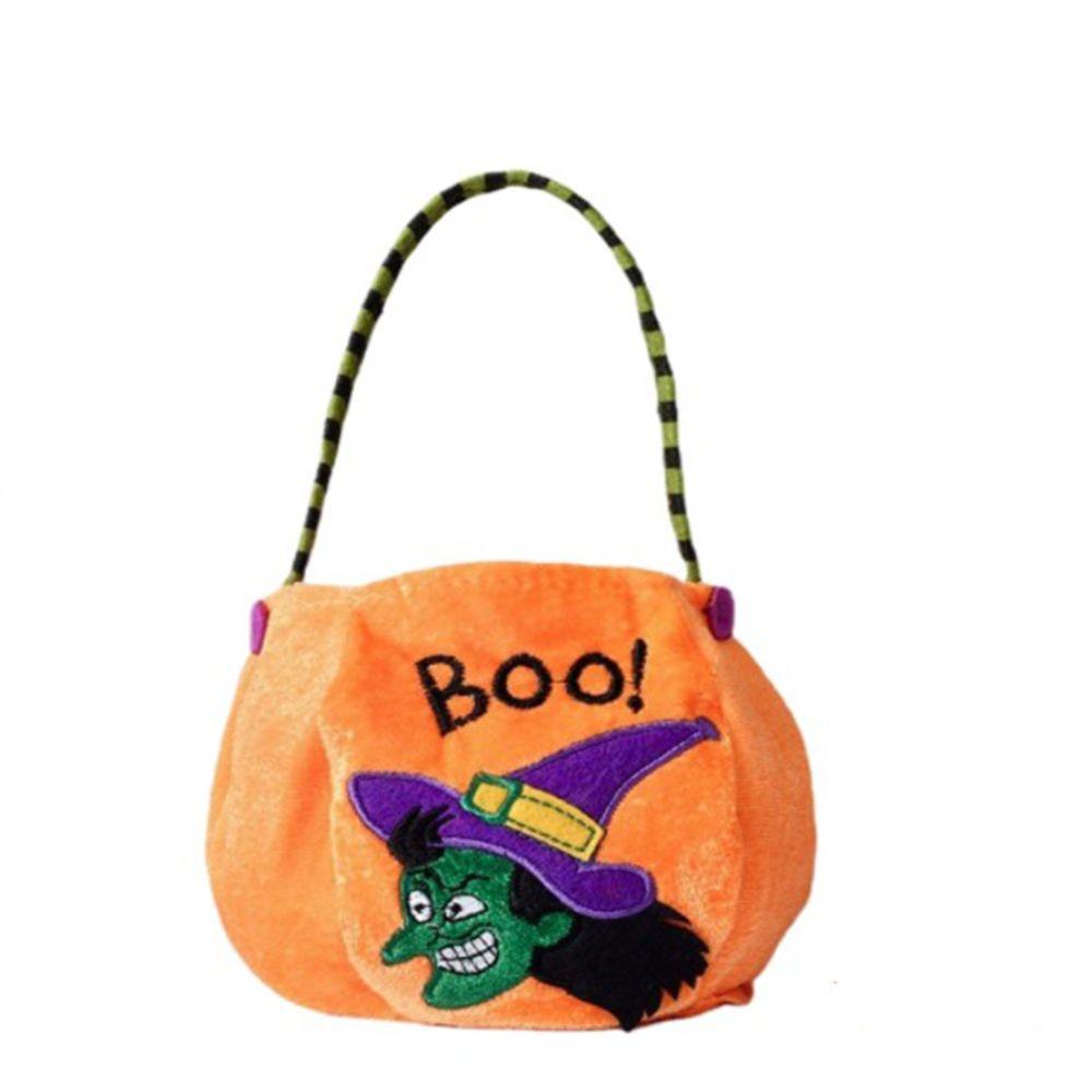 Happy Elf Black Cat Gift Bag Pumpkin Handbag Halloween Candy Bag Trick Or Treat