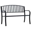 Garden Bench - vidaXL - 47941 - Steel - Black - 125 Cm - 2 People