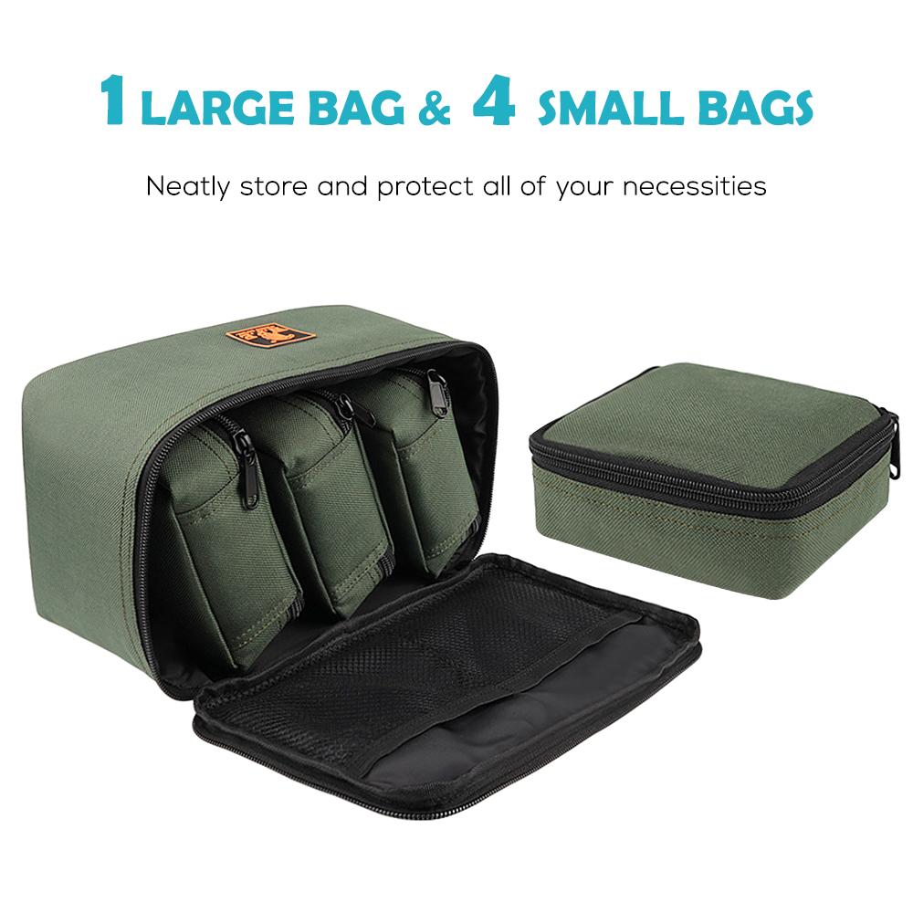 Сумка для рыболовных снастей с 4 мешочками S Сумка для хранения приманок с рыболовной катушкой Сумка для рыболовных снастей