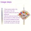 1PC Birthday Candle Fan-Shaped Baking Party Decoration Candle Korean Birthday Candle Birthday Party Candle Funny 14.7cm