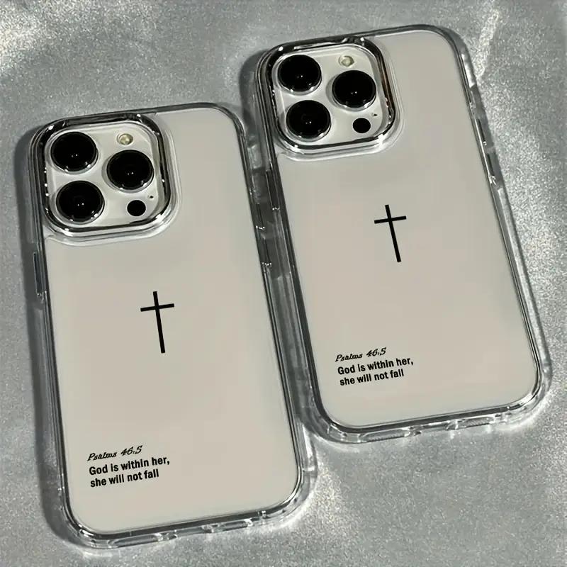 Простой Прозрачный Чехол для Телефона с Крестом Иисуса Для IPhone 17 16 15 14 13 12 11 Pro Max Air Plus Прозрачная Задняя Защитная Крышка Funda