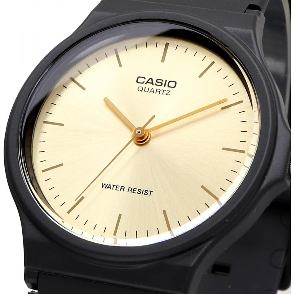 Casio Аналоговые часы Chipkashi Mq 24 9el Полиуретановый ремешок Унисекс Золотой