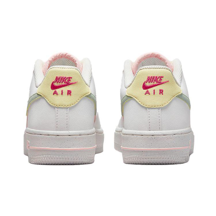 Nike Air Force 1 Synthetic Leather Low top Skateboard Shoes White Green Pink Unisex DR4853-100