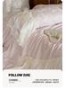 Light luxury princess style high-end relief jacquard Tencel cotton edge four piece set - those flowers