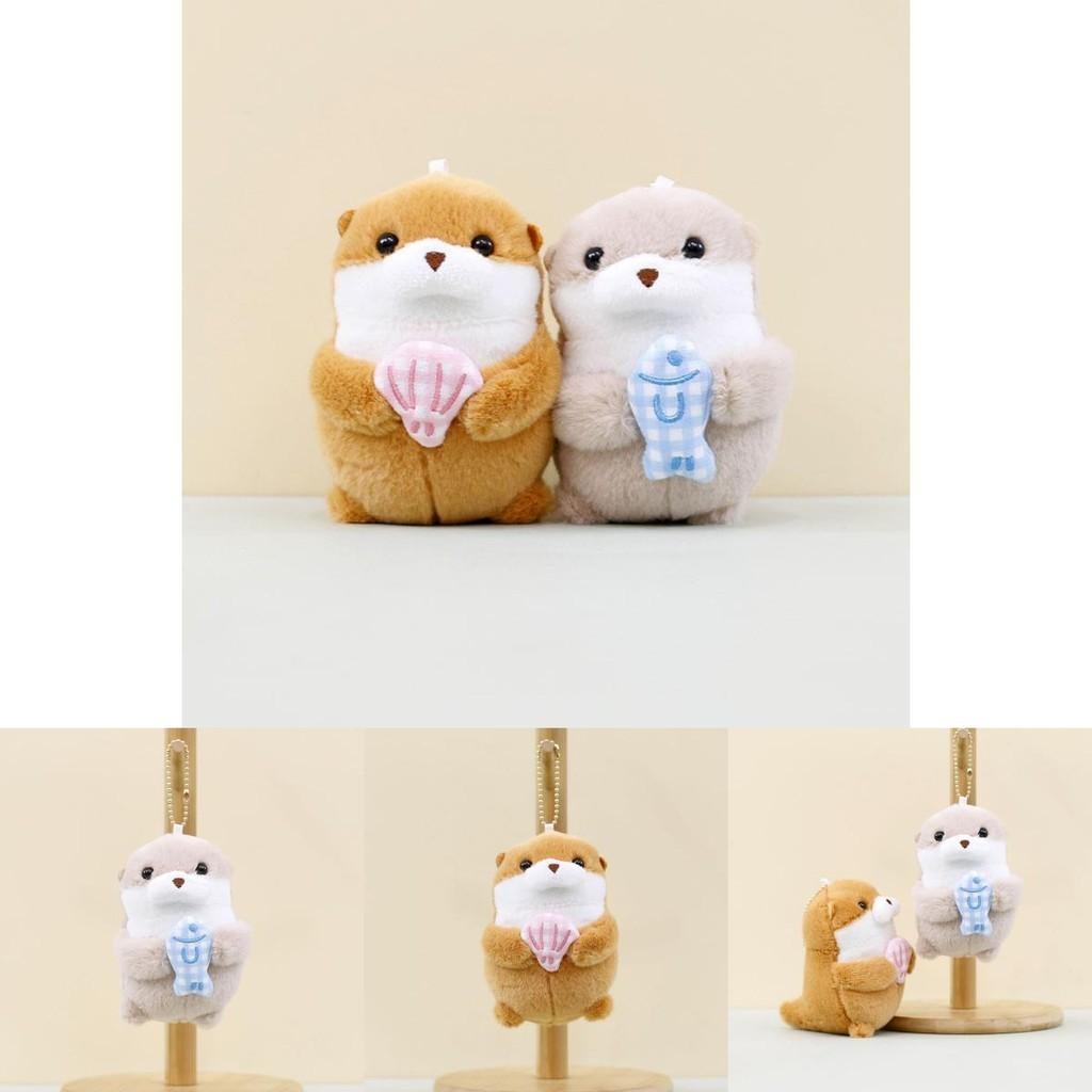 Adorable Plush Seal Keychain Soft Plush Toy Cute Marine Animal Bag Charm Gray Seal