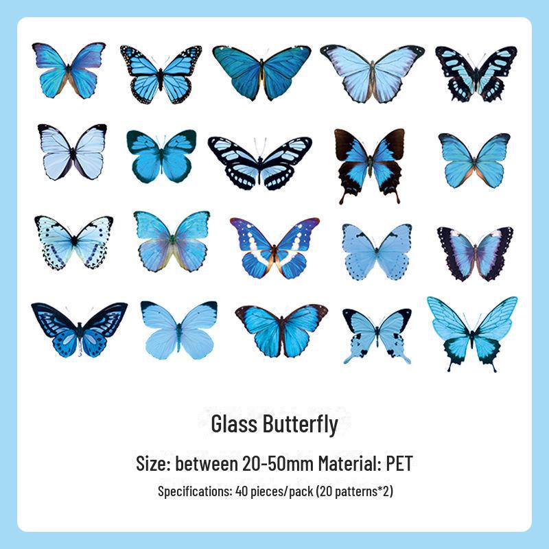 Японские ретро милые мультяшные наклейки с бабочками для украшения дневника своими руками