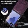 Чехол Samsung Z Flip7FE с магнитной подставкой Crystal Shield, защищенный от падений