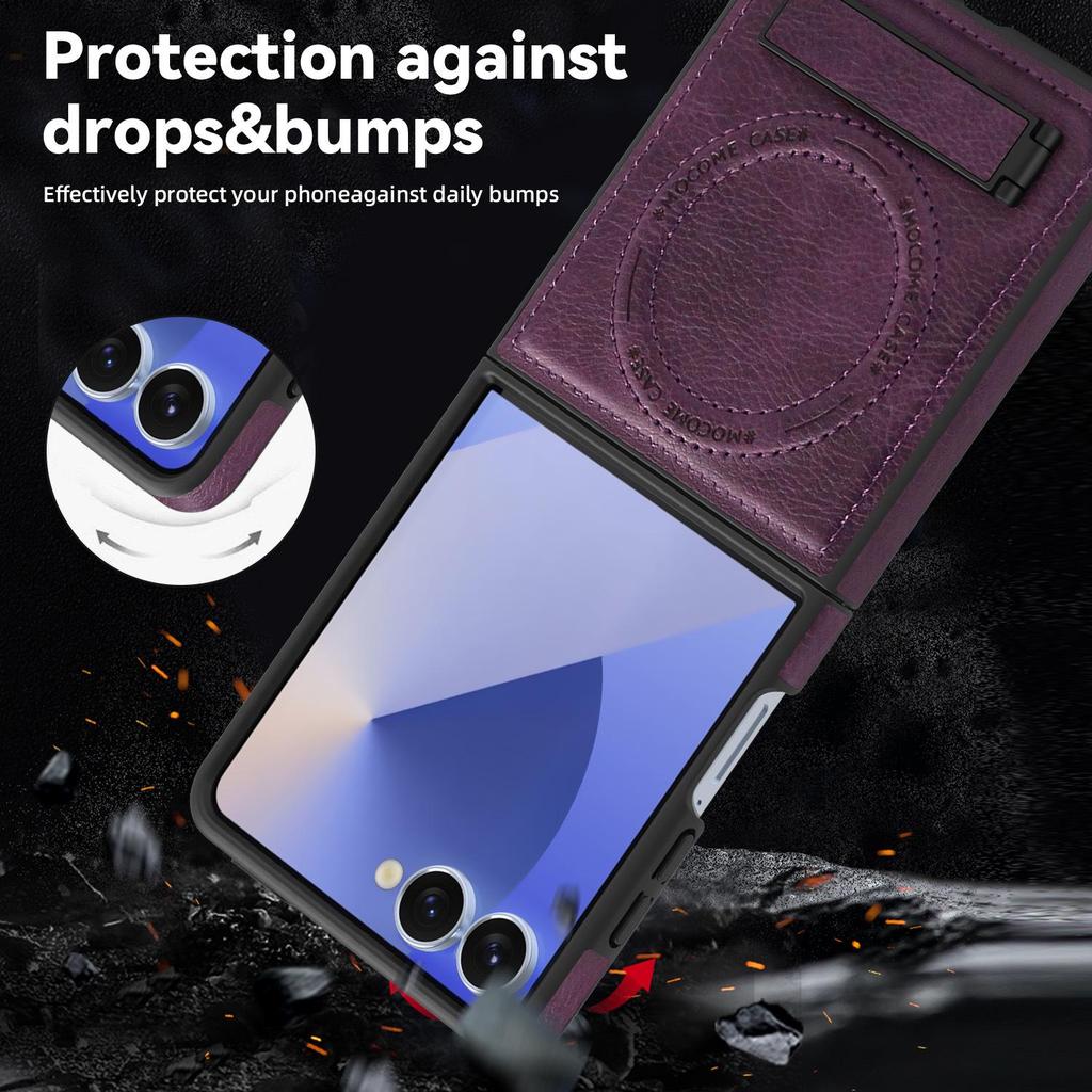 Чехол Samsung Z Flip7FE с магнитной подставкой Crystal Shield, защищенный от падений