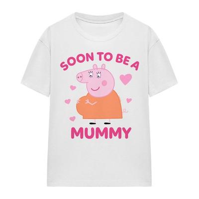 Peppa Pig Унисекс футболка для взрослых «Скоро будущая мама Свинка»